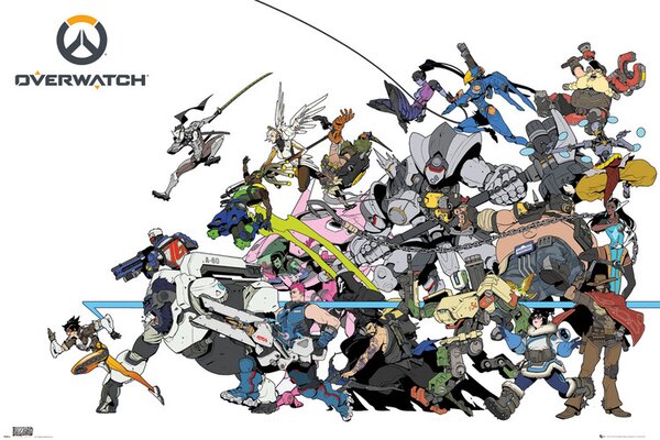 Plakát, Obraz - Overwatch - Battle, (61 x 91.5 cm)