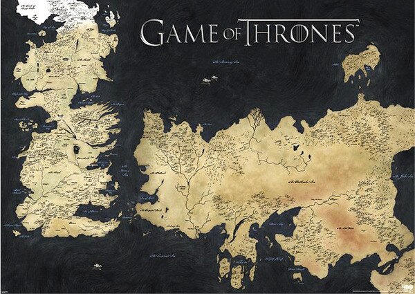 Plakát, Obraz - Game Of Thrones - The 7 Kingdoms, (91.5 x 61 cm)