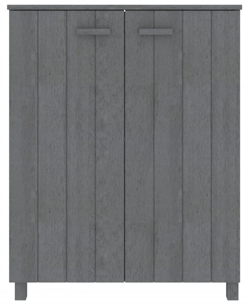 Botník HAMAR tmavě šedý 85 x 40 x 108 cm masivní borovice