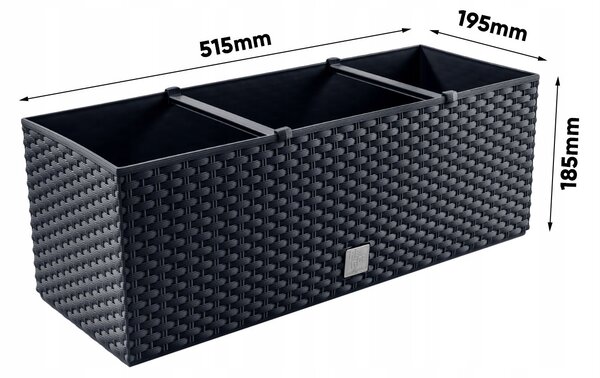 Prosperplast Rato Case Truhlík 51,4 x 19,2 x 18,6 cm antracit