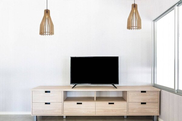 Závěsné svítidlo Timber 4, 1x dřevěné stínítko