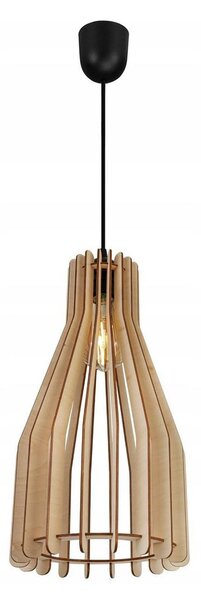 Závěsné svítidlo Timber 4, 1x dřevěné stínítko, lp