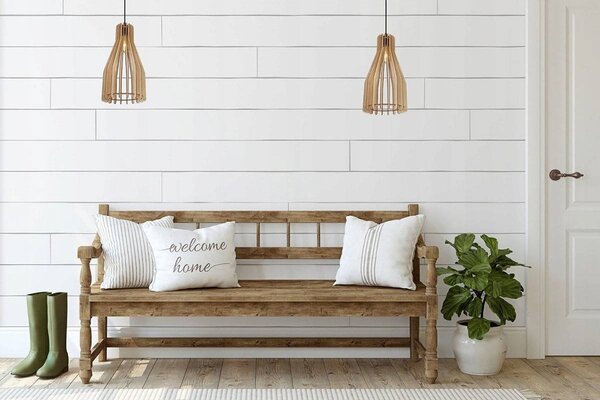 Závěsné svítidlo Timber 4, 1x dřevěné stínítko