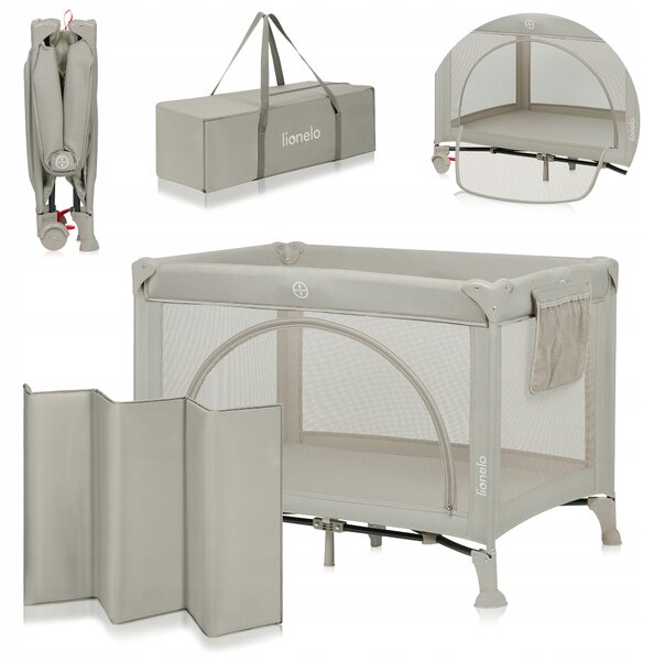 Lionelo Cestovní postýlka Aurora Beige Sand