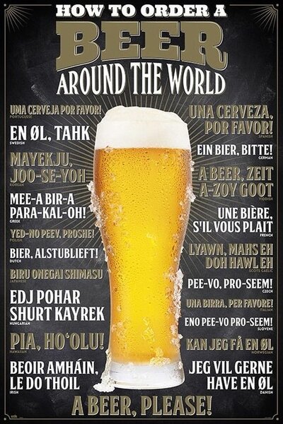 Plakát, Obraz - How To Order A Beer, (61 x 91.5 cm)