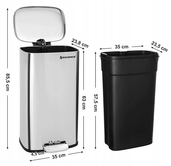 Odpadkový koš Songmics 30 l 1-komorový