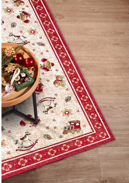 Červený koberec s vánočním motivem s příměsí bavlny 160x230 cm Toy's Delight Red Christmas – Villeroy&Boch