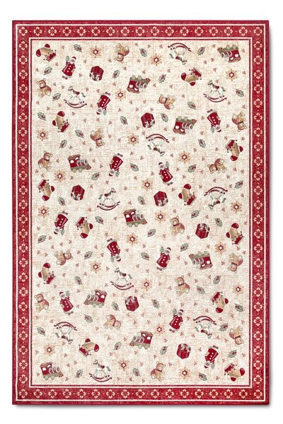 Červený koberec s vánočním motivem s příměsí bavlny 160x230 cm Toy's Delight Red Christmas – Villeroy&Boch