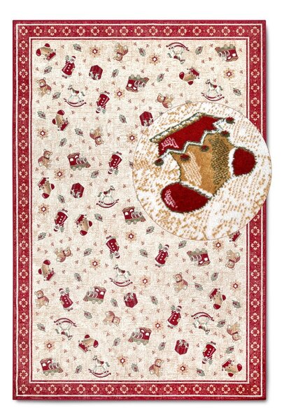 Červený koberec s vánočním motivem s příměsí bavlny 160x230 cm Toy's Delight Red Christmas – Villeroy&Boch