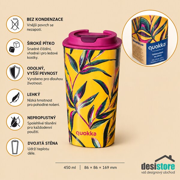 Termohrnek s dvojitou stěnou Flux, 450ml, Quokka, autumn fall