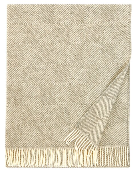 Lapuan Kankurit Vlněná deka Maria 130x180, hnědo-bílá