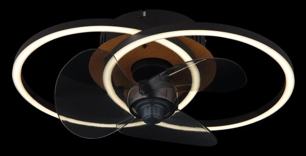 Globo 03661 - LED Stmív. stropní ventilátor KAREN LED/24W/230V 2700-6500K + DO