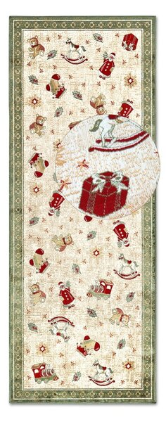 Zelený běhoun s vánočním motivem s příměsí bavlny 80x200 cm Toy's Delight Green Christmas – Villeroy&Boch