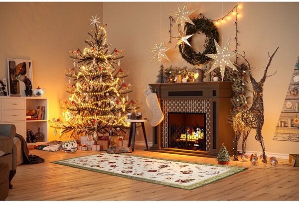 Zelený běhoun s vánočním motivem s příměsí bavlny 80x200 cm Toy's Delight Green Christmas – Villeroy&Boch