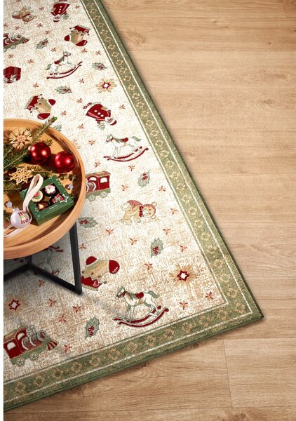 Zelený běhoun s vánočním motivem s příměsí bavlny 80x200 cm Toy's Delight Green Christmas – Villeroy&Boch