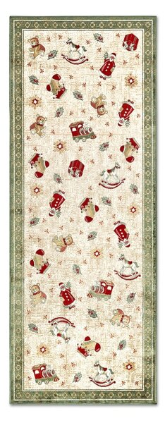 Zelený běhoun s vánočním motivem s příměsí bavlny 80x200 cm Toy's Delight Green Christmas – Villeroy&Boch
