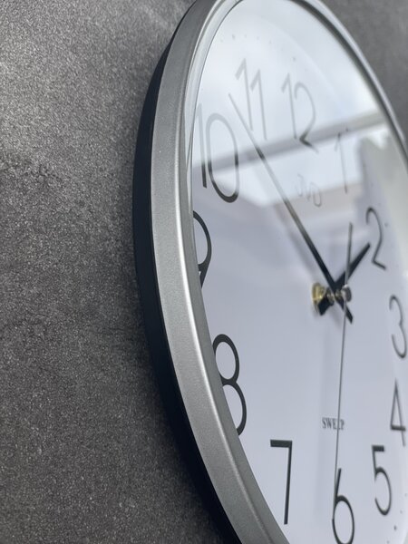 JVD Nástěnné tiché netikající stříbrné hodiny JVD HX2487.2 (JVD Nástěnné tiché netikající stříbrné hodiny JVD HX2487.2)