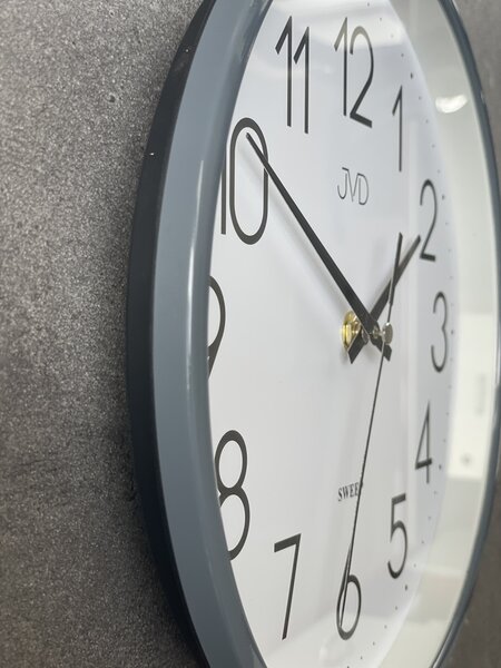 JVD Nástěnné tiché netikající bílé hodiny JVD HX2487.4 (JVD Nástěnné tiché netikající bílé hodiny JVD HX2487.4)