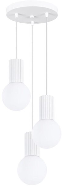 Sollux SL.1710 - Lustr na lanku HALO 3xG9/8W/230V pr. 25 cm bílá