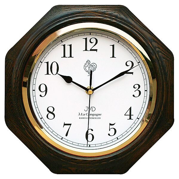 Dřevěné rádiem řízené nástěnné hodiny JVD NR7172.2 ve francouzském stylu (POŠTOVNÉ ZDARMA!!)