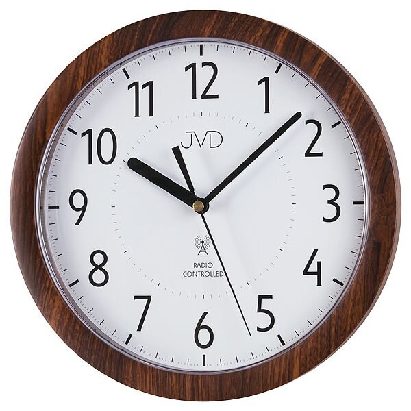 Přesné moderní rádiem řízené hodiny JVD RH612.9 - imitace dřeva