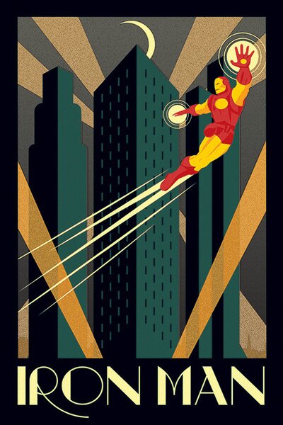 Plakát, Obraz - Marvel Deco - Iron man, (61 x 91.5 cm)