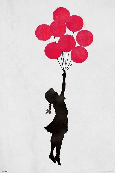 Plakát, Obraz - Banksy - Floating Girl, (61 x 91.5 cm)