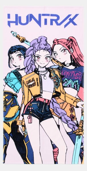Sinsay - Bavlněný ručník K-Pop Demon Hunters - fialová