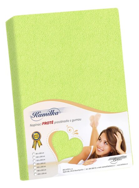 BELLATEX Prostěradlo froté Zelená 90x200 cm