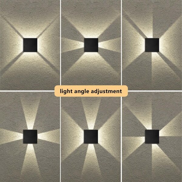 Brilagi - LED Venkovní nástěnné svítidlo QUADRAY LED/4W/230V černá IP65