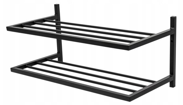 Botník s policemi Framado 90 x 31 x 33 cm černá
