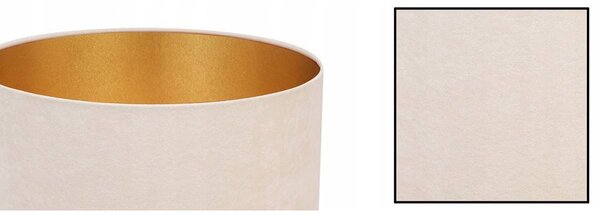 Závěsné svítidlo Mediolan, 1x světle béžové/zlaté textilní stínítko, (výběr ze 2 barev konstrukce), (fi 35cm)