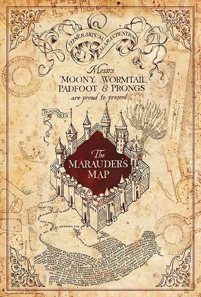 Plakát, Obraz - Harry Potter - Pobertův plánek