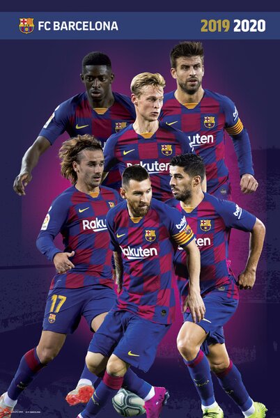 Plakát, Obraz - FC Barcelona 2019/2020, (61 x 91.5 cm)