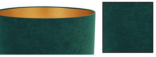Závěsné svítidlo Mediolan, 1x tmavě zelené/zlaté textilní stínítko, (fi 44cm)