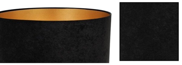 Závěsné svítidlo Mediolan, 1x černé/zlaté textilní stínítko, (fi 44cm)