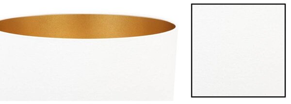 Závěsné svítidlo Mediolan, 1x bílé/zlaté textilní stínítko, (výběr ze 2 barev konstrukce), (fi 44cm)