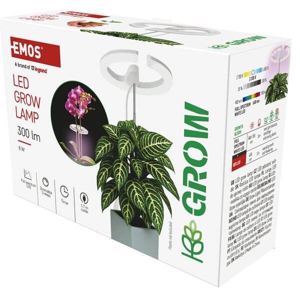 Pěstební lampa GROW Z7902 bílá