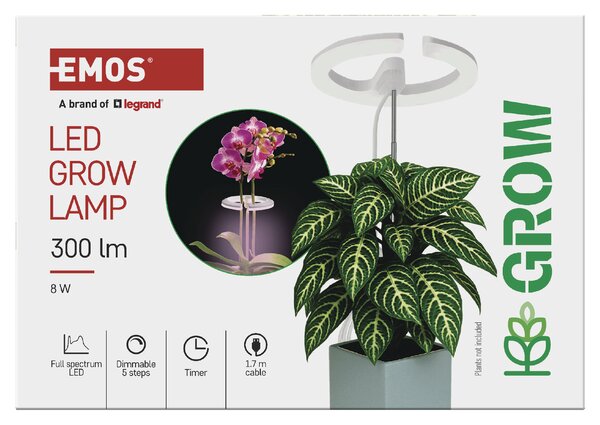 Pěstební lampa GROW Z7902 bílá