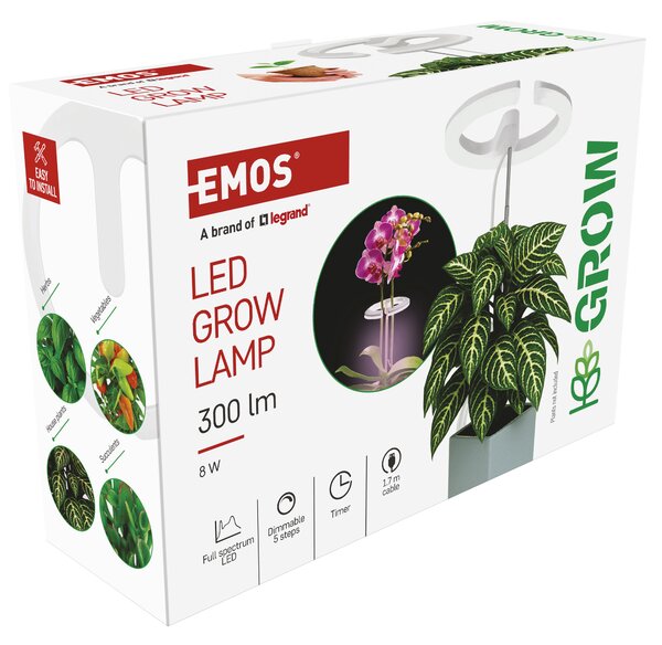 Pěstební lampa GROW Z7902 bílá