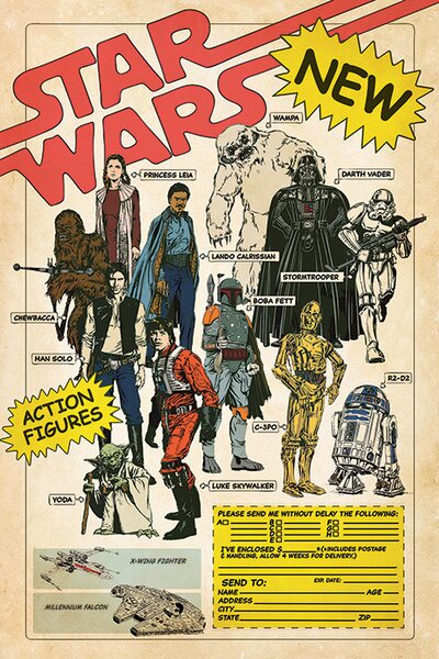 Plakát, Obraz - Star Wars - Action Figures, (61 x 91.5 cm)