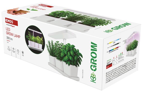 Pěstební lampa GROW Z7904 bílá