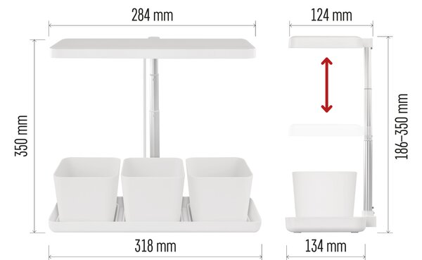 Pěstební lampa GROW Z7904 bílá