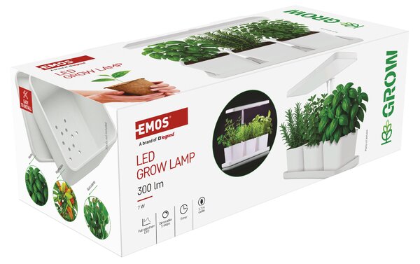 Pěstební lampa GROW Z7904 bílá