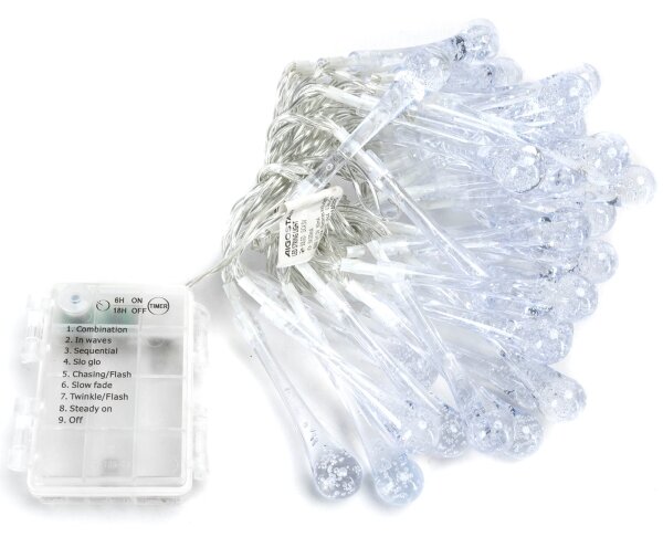Aigostar - LED Venkovní dekorační řetěz 50xLED/8 funkcí 5,3m IP44 studená bílá