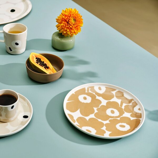 Marimekko Talíř Oiva Unikko 25cm, béžový