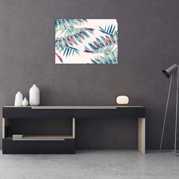 Obraz - Tropické listy (70x50 cm)
