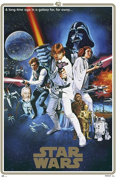 Plakát, Obraz - Star Wars - 40th Anniversary One Sheet