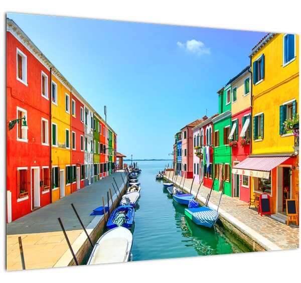 Obraz - Ostrov Burano, Benátky, Itálie (70x50 cm)