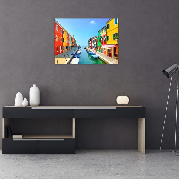 Obraz - Ostrov Burano, Benátky, Itálie (70x50 cm)